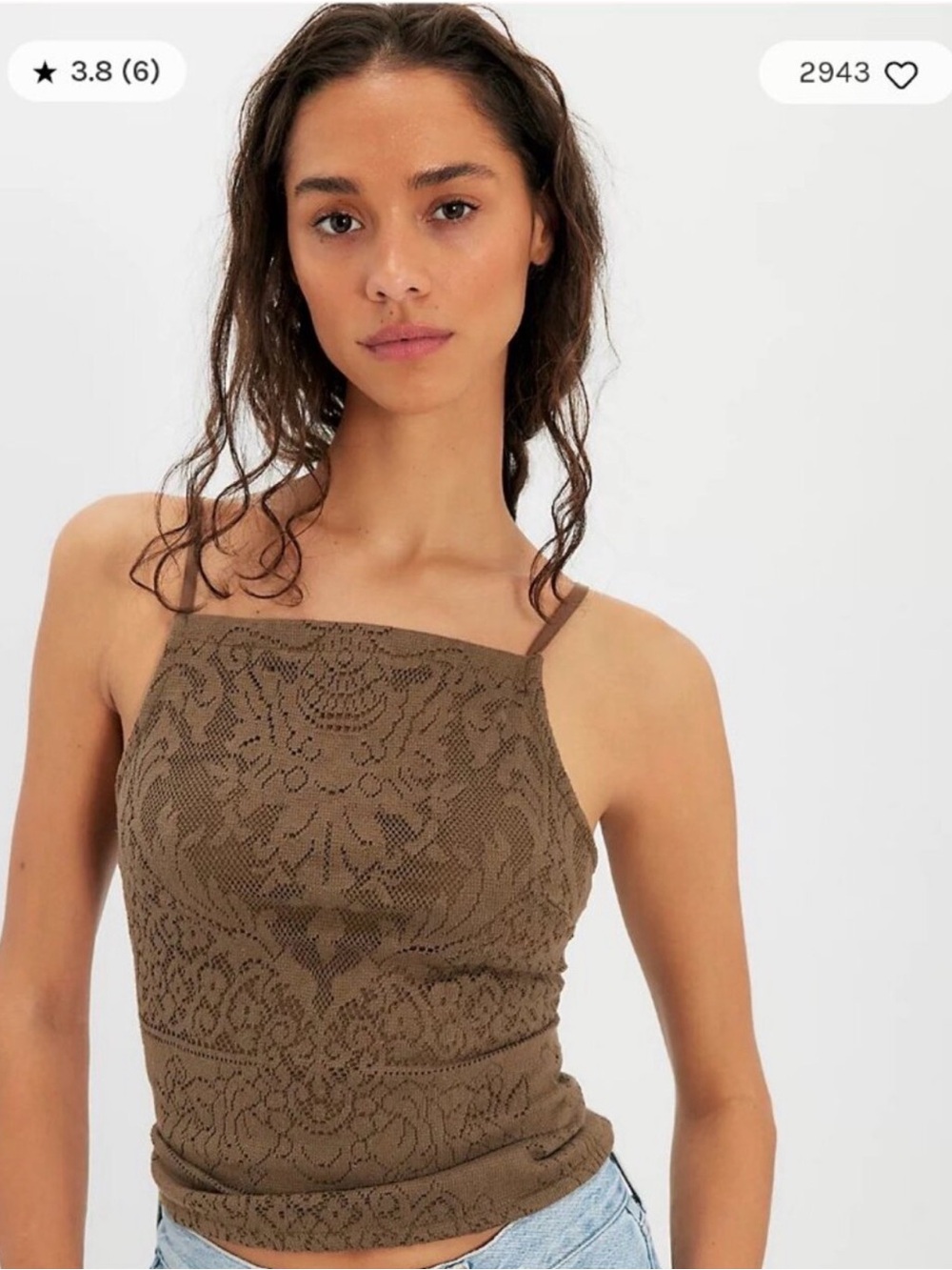 Free People My Love Tank in Mosswood